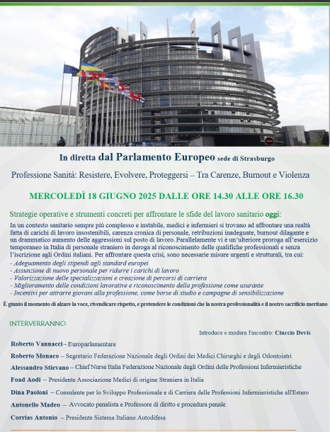 Clicca per accedere all'articolo Webinar "Professione Sanità: Resistere, Evolvere, Proteggersi – Tra Carenze, Burnout e Violenza "